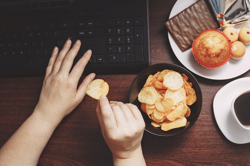 You are eating in front of your computer