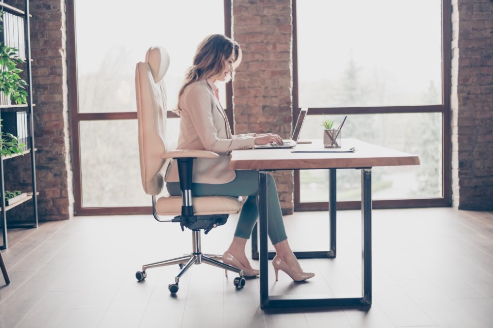 woman with office chair